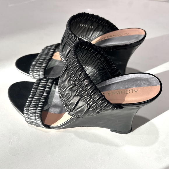 ALCHIMIA DI BALLIN Leather Wedge Heels - Picture 5 of 14